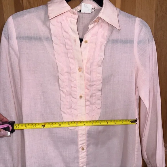 🌸 Vintage-Inspired Pink Ruffle Bib Blouse — PROPHECY Romantic Cottagecore - Picture 6 of 7